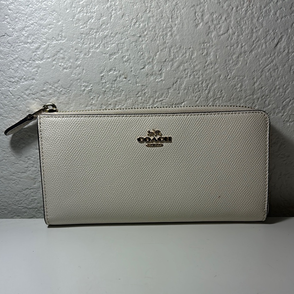 Coach White Leather Wallet